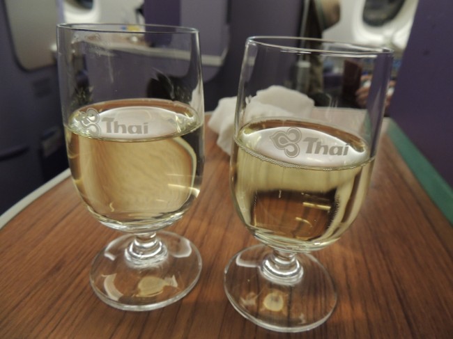 Pre-departure champagne