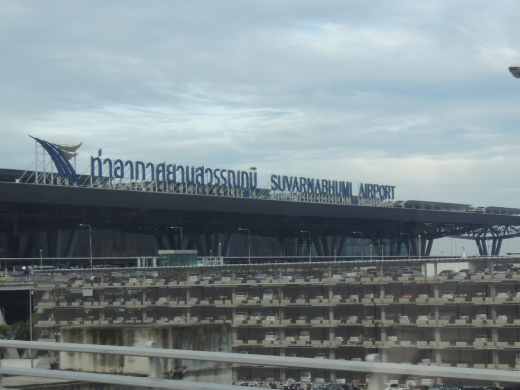 Pulling into Bangkok Airport