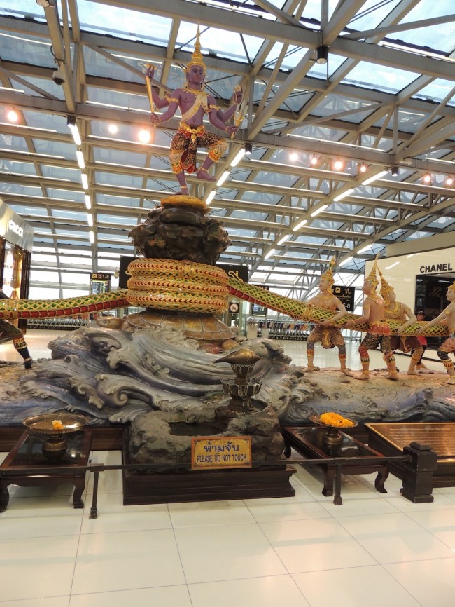 Statue in Bangkok Airport Terminal