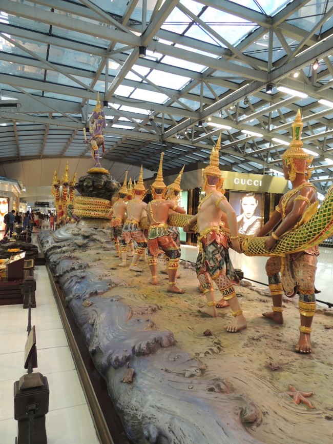 Statue in Bangkok Airport Terminal