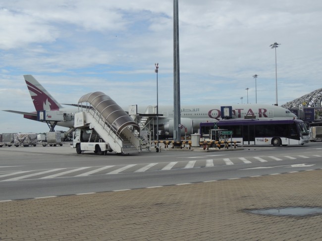 Qatar Airways 777 Headed to Doha