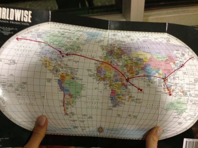 Map of our travels