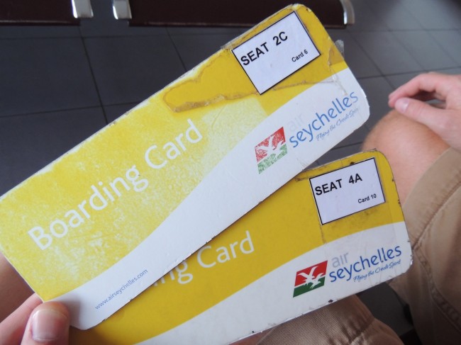 Air Seychelles Boarding Cards