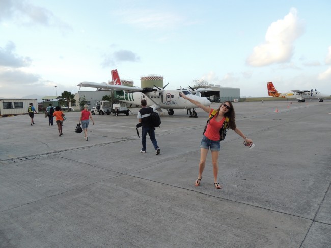 Boarding Air Seychelles flight to Praslin