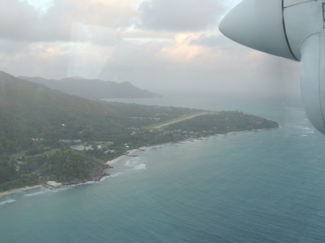 View on Descent into Praslin - Air Seychelles