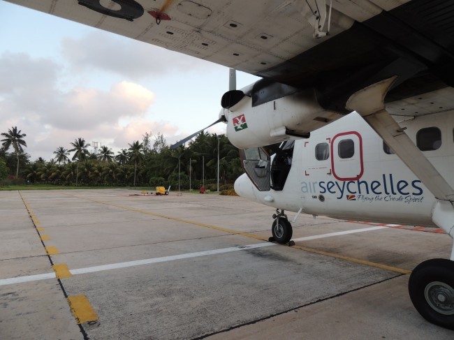 Our Plane after Landing in Praslin