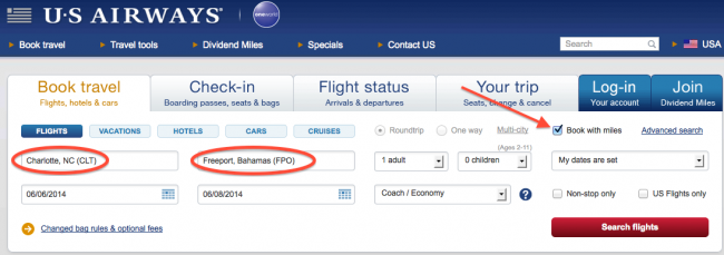 Flights to the Bahamas