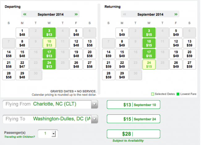 cheap flights to washington dc