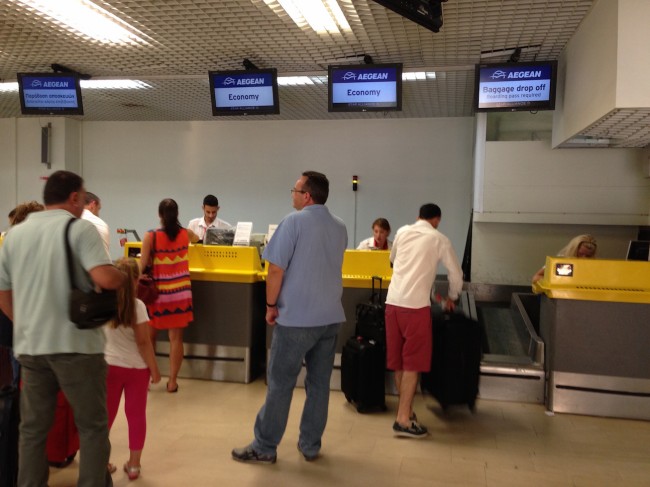 Check In at Santorini Airport