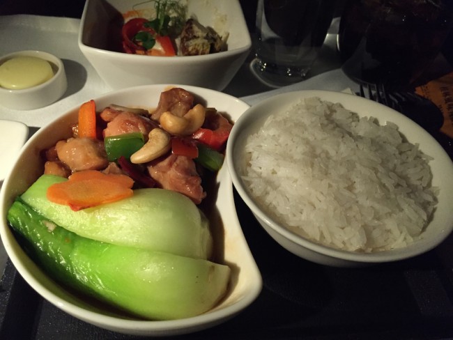 Cathay Pacific Business Class - Kung Po Chicken