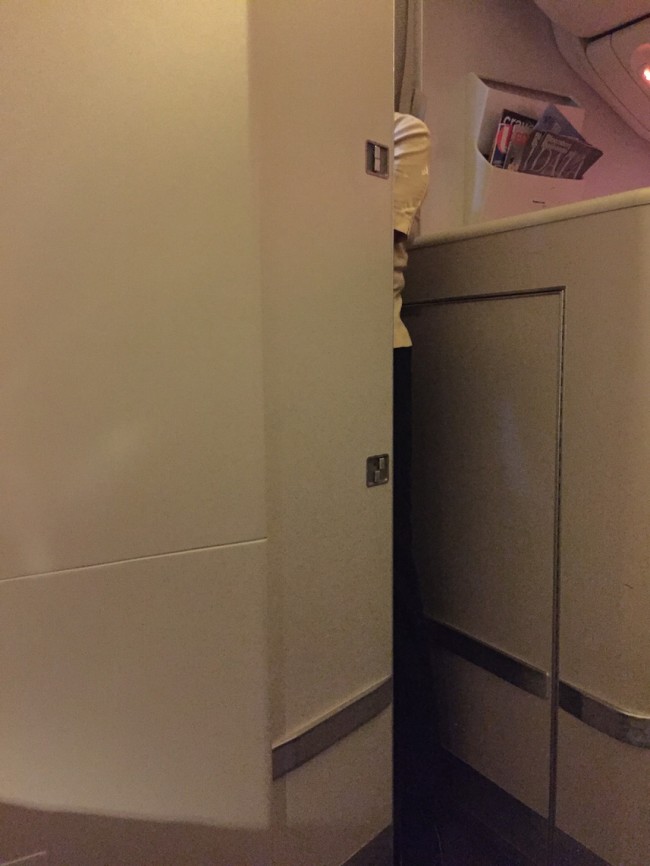 Cathay Pacific Business Class - Closet