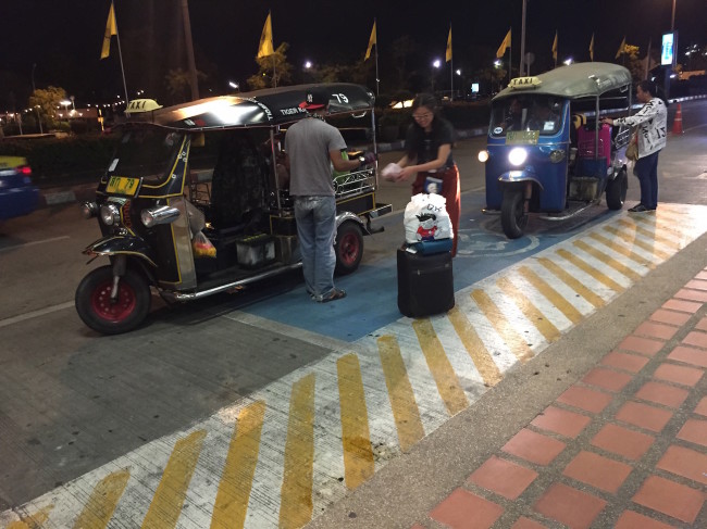 Tuk Tuks outside of Chiang Mai Airport